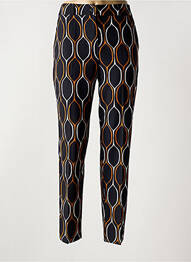 Pantalon slim tissage popeline taille normale noir LA FEE MARABOUTEE femme