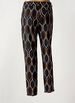 Pantalon slim tissage popeline taille normale noir LA FEE MARABOUTEE femme