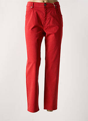 Pantalon slim tissage popeline taille normale rouge MAT DE MISAINE femme