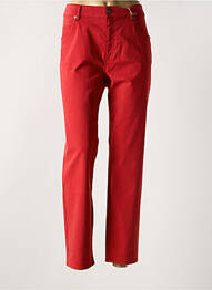 Pantalon slim tissage popeline taille normale rouge MAT DE MISAINE femme