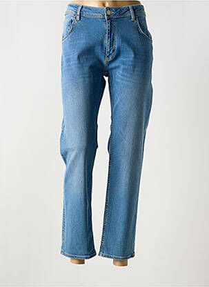 Jeans coupe droite stretch taille normale bleu REIKO femme