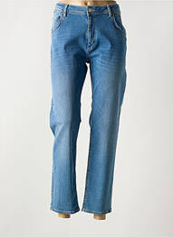 Jeans coupe droite stretch taille normale bleu REIKO femme