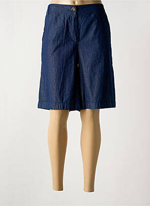 Bermuda taille élastique taille normale bleu LE BOUDOIR D'EDOUARD femme