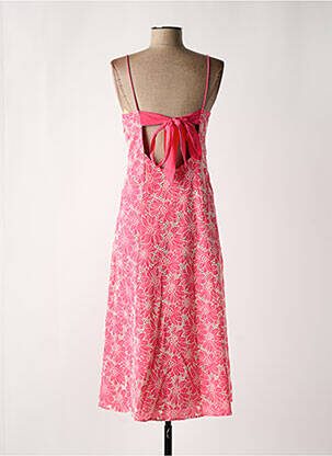 Robe mi-longue sans manche sans manche rose SUNCOO femme