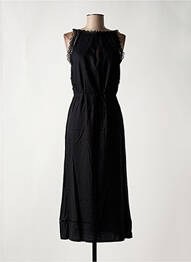 Robe mi-longue sans manche sans manche noir SUNCOO femme