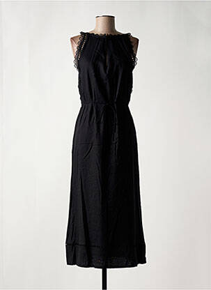 Robe mi-longue sans manche sans manche noir SUNCOO femme