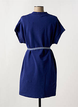 Robe mi-longue manches courtes manches courtes bleu ONE STEP femme