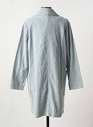 Manteau long coupe droite sans capuche bleu MAT DE MISAINE femme