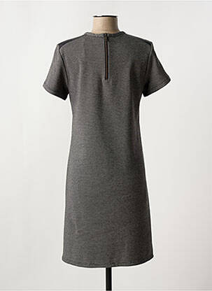 Robe mi-longue manches courtes manches courtes noir IKKS femme