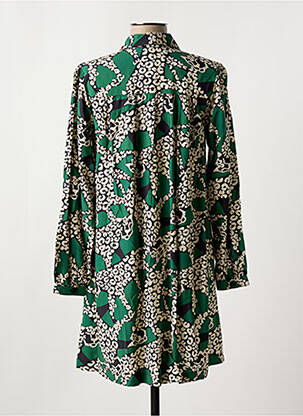 Robe courte manches longues manches longues vert DIPLODOCUS femme