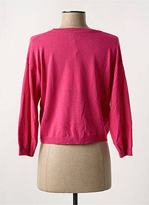 Gilet manches longues manches 3/4 rose LA FEE MARABOUTEE femme