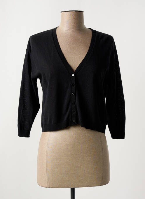 Gilet manches longues noir LA FEE MARABOUTEE pour femme