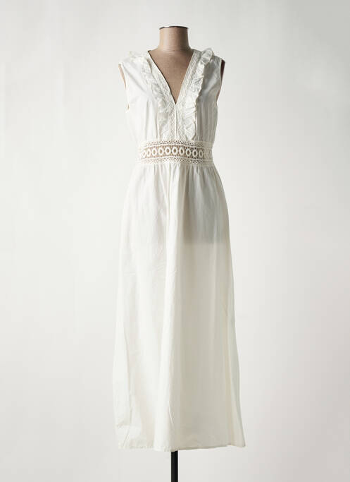 Robe longue blanc LA FEE MARABOUTEE pour femme