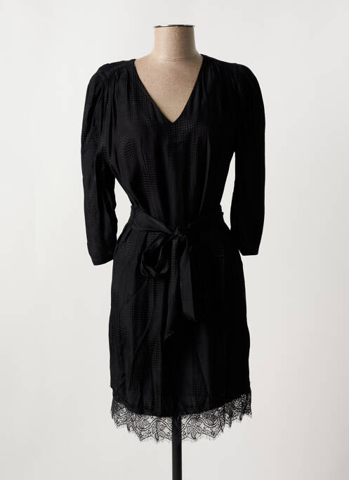 Robe mi-longue noir IKKS pour femme