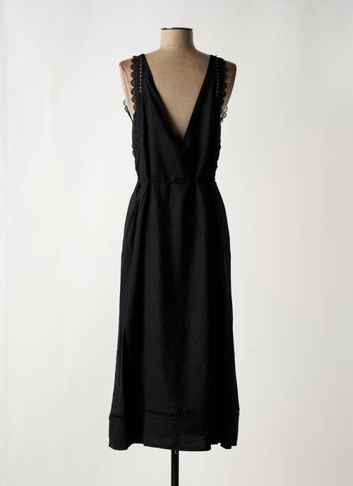 Robe mi-longue noir SUNCOO pour femme