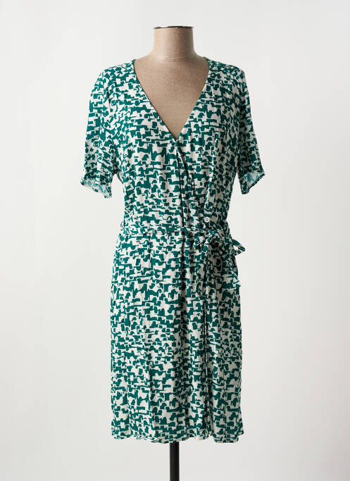 Robe mi-longue vert ONE STEP pour femme