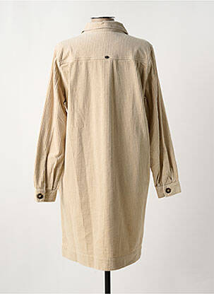 Robe mi-longue manches longues manches longues beige MAT DE MISAINE femme