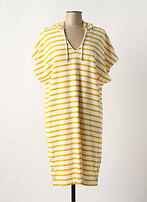 Robe mi-longue manches courtes manches courtes jaune MAT DE MISAINE femme
