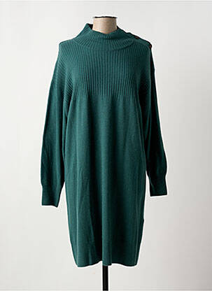 Robe pull coupe droite manches longues vert MAT DE MISAINE femme
