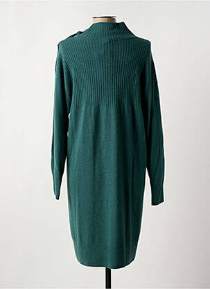 Robe pull coupe droite manches longues vert MAT DE MISAINE femme