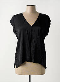 Top manches courtes manches courtes noir LA FEE MARABOUTEE femme