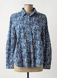 Chemisier coupe cintrée manches longues bleu MAT DE MISAINE femme