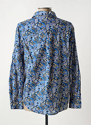 Chemisier coupe cintrée manches longues bleu MAT DE MISAINE femme