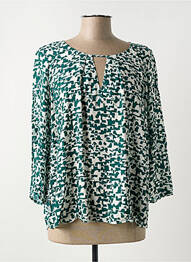 Blouse imprimé fantaisie manches longues vert ONE STEP femme