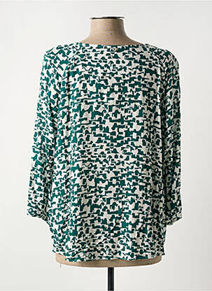 Blouse imprimé fantaisie manches longues vert ONE STEP femme