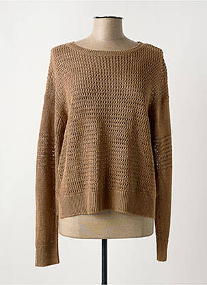 Pull coupe droite manches longues marron IKKS femme