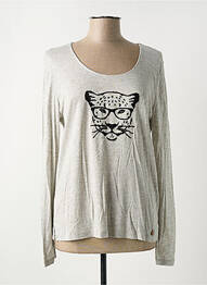 T-shirt manches longues manches longues gris LE BOUDOIR D'EDOUARD femme