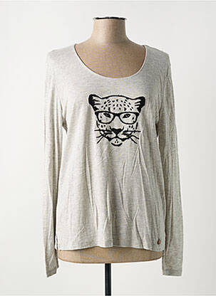 T-shirt manches longues manches longues gris LE BOUDOIR D'EDOUARD femme
