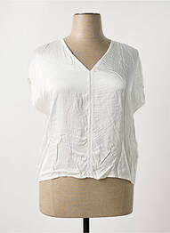 Blouse manches courtes manches courtes blanc LA FEE MARABOUTEE femme