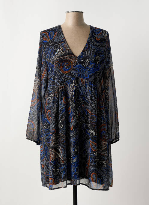 Robe mi-longue bleu LA FEE MARABOUTEE pour femme