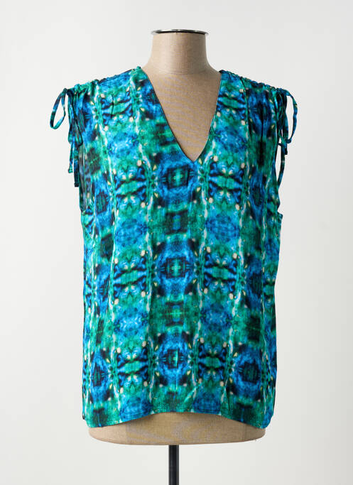 Top bleu LA FEE MARABOUTEE pour femme