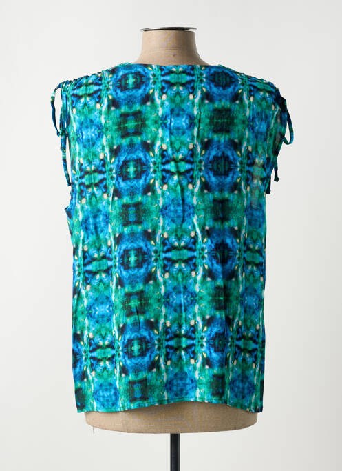 Top bleu LA FEE MARABOUTEE pour femme