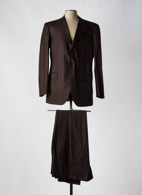 Costume de ville fermeture zippée sous rabat boutonné marron PHERGUS homme
