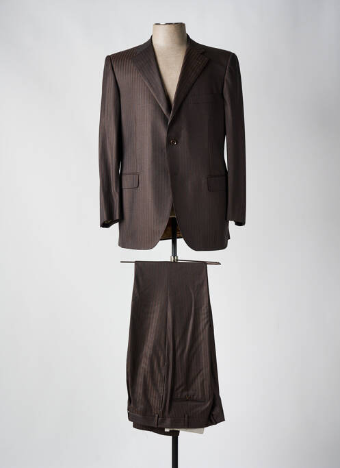 Costume de ville fermeture zippée sous rabat boutonné marron PHERGUS homme