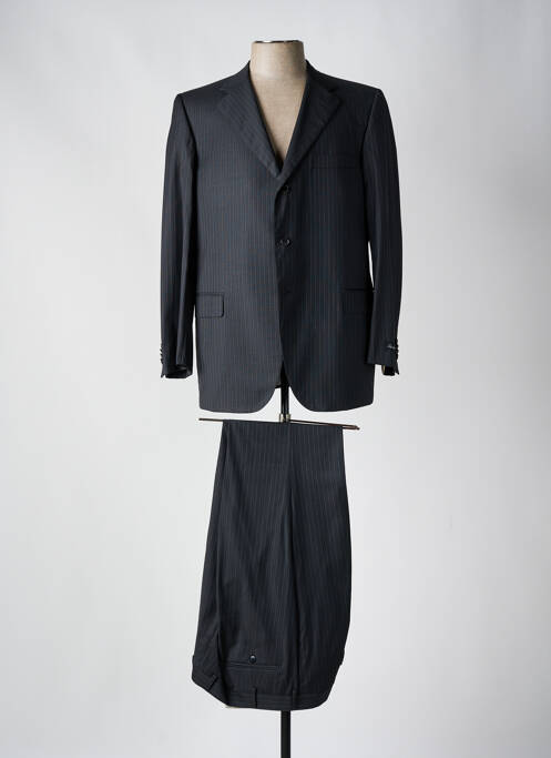 Costume de ville fermeture zippée sous rabat boutonné noir PHERGUS homme