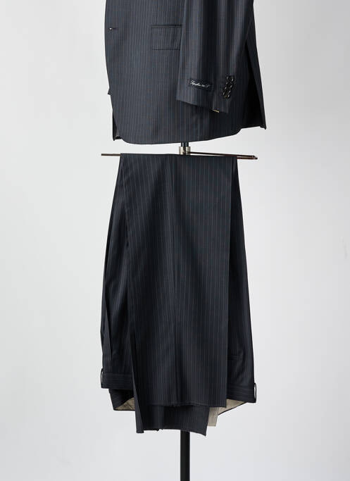 Costume de ville fermeture zippée sous rabat boutonné noir PHERGUS homme