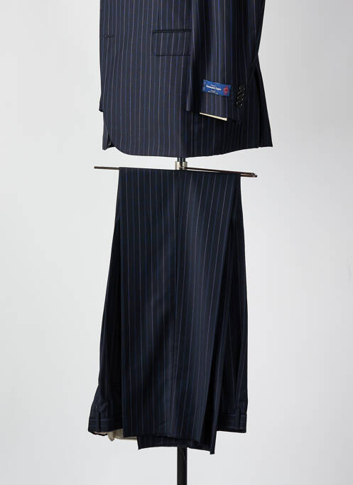 Costume de ville fermeture zippée sous rabat boutonné bleu ERMENEGILDO ZEGNA homme