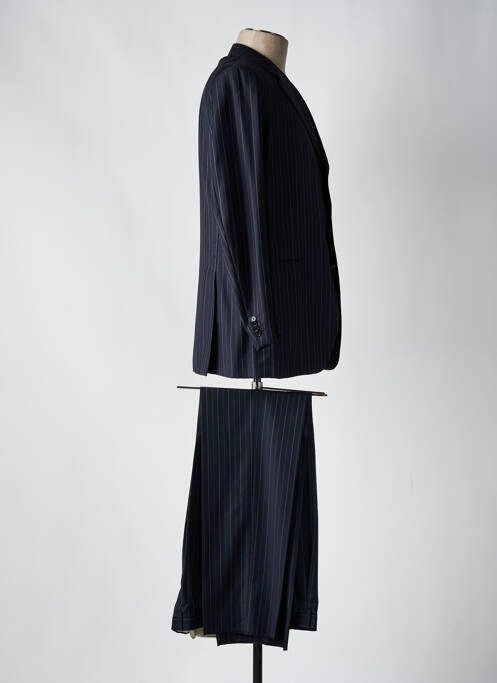 Costume de ville fermeture zippée sous rabat boutonné bleu ERMENEGILDO ZEGNA homme