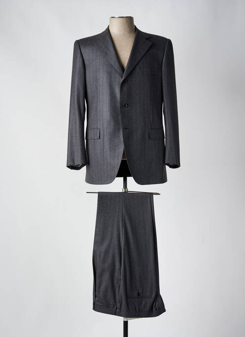 Costume de ville fermeture zippée sous rabat boutonné gris PHERGUS homme
