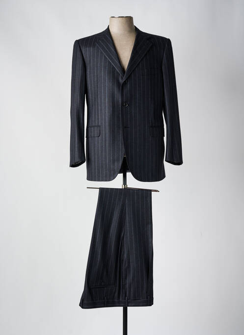 Costume de ville fermeture zippée sous rabat boutonné gris PHERGUS homme