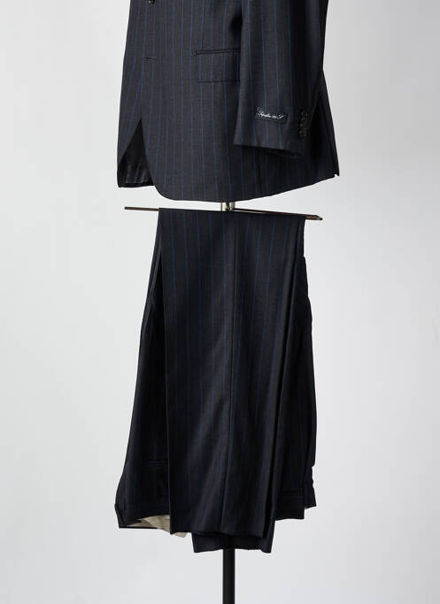 Costume de ville fermeture zippée sous rabat boutonné noir PHERGUS homme