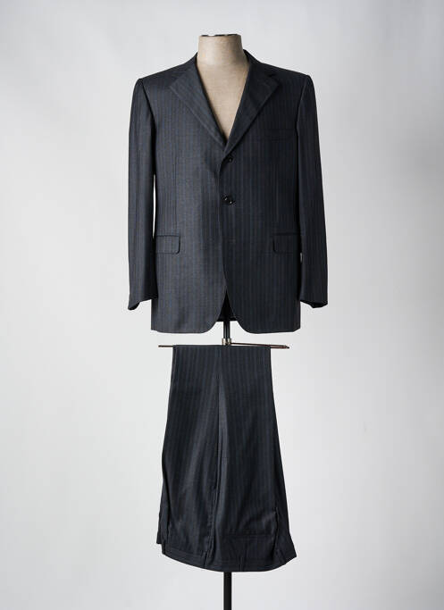 Costume de ville fermeture zippée sous rabat boutonné bleu PHERGUS homme