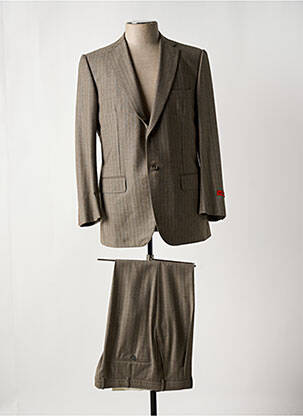Costume de ville finition intérieure doublure satiné beige ISAIA NAPOLI homme