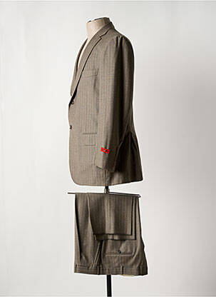 Costume de ville finition intérieure doublure satiné beige ISAIA NAPOLI homme