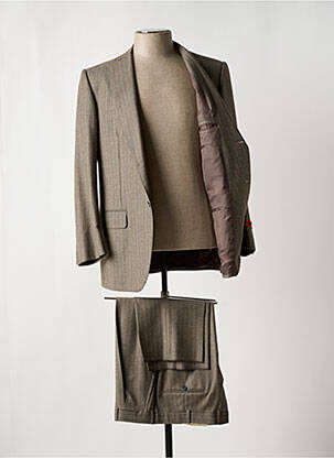 Costume de ville finition intérieure doublure satiné beige ISAIA NAPOLI homme
