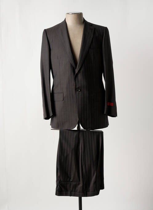 Costume de ville finition intérieure doublure satiné gris ISAIA NAPOLI homme